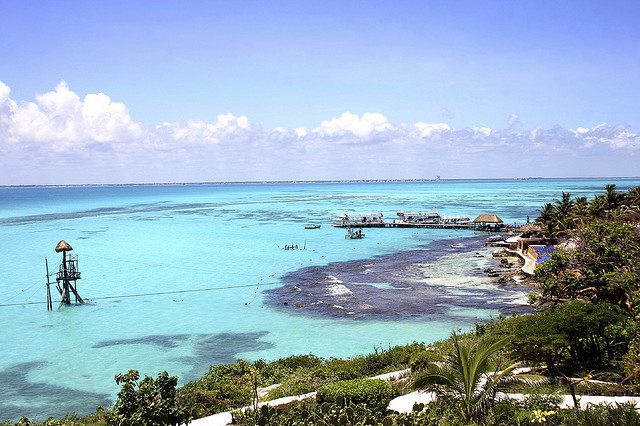 Blue-flag-beach-riviera-maya