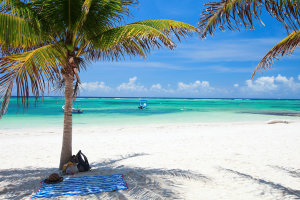 Tropical beach in Mexico