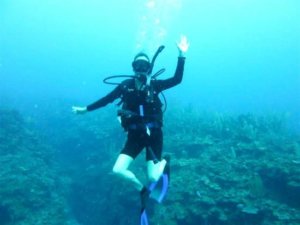 diving in Bacalar