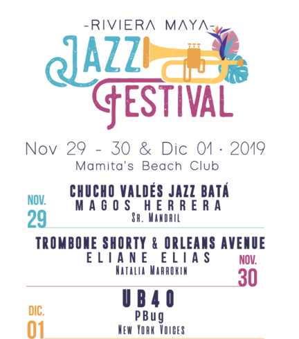 Jazz Festival at Playa del Carmen from November 29th to December 1st